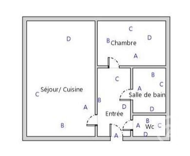 Appartement T2 à vendre - 2 pièces - 41.36 m2 - VILLEURBANNE - 69 - RHONE-ALPES - Century 21 Rive Gauche